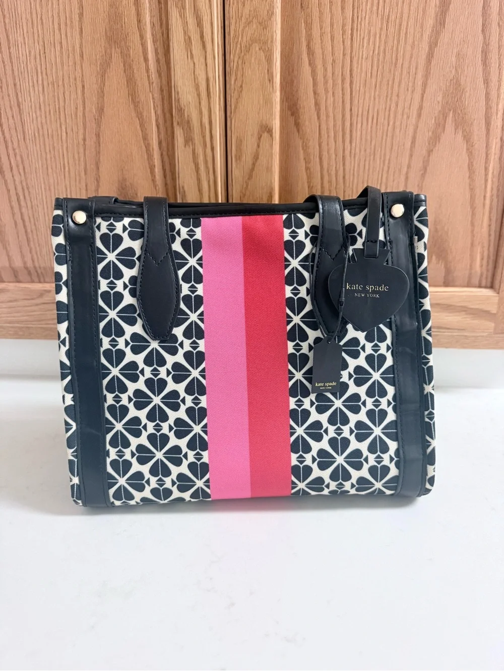 Kate Spade x Disney Black & Pink Patterned Tote
